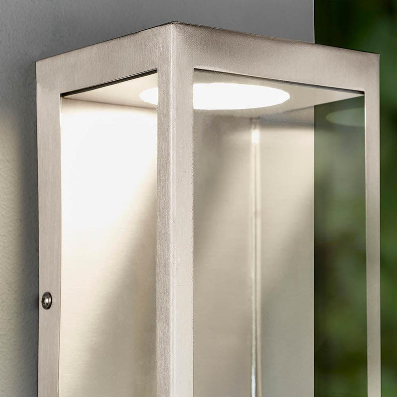 Endon Dean Brushed Stainless Steel Outdoor Wall Light