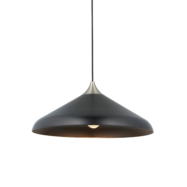 Ovni Black Coned Industrial Pendant Ceiling Light
