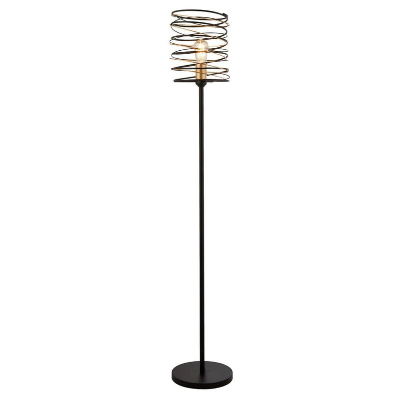 Searchlight Spring 1 Light Black & Gold Floor Lamp by Searchlight Lighting 1