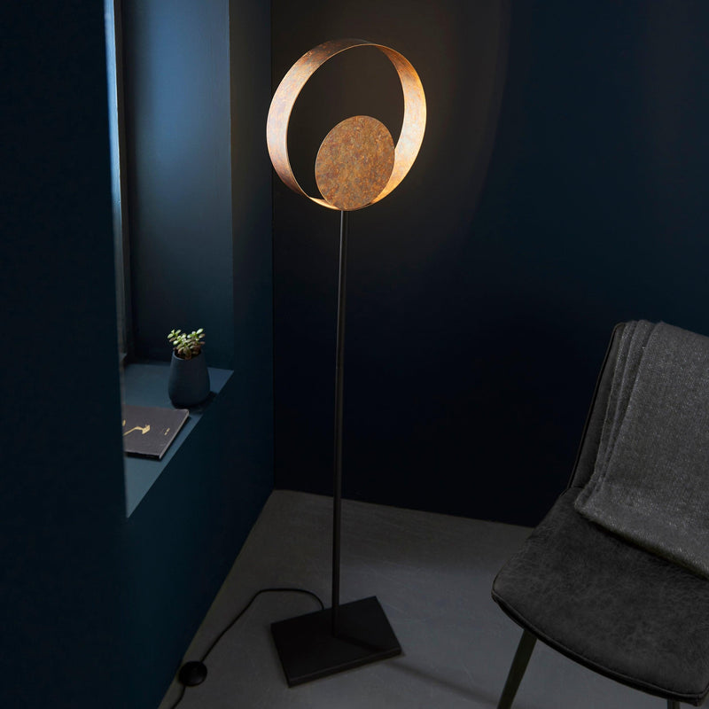 Devon Gold Patina Modern Floor Lamp
