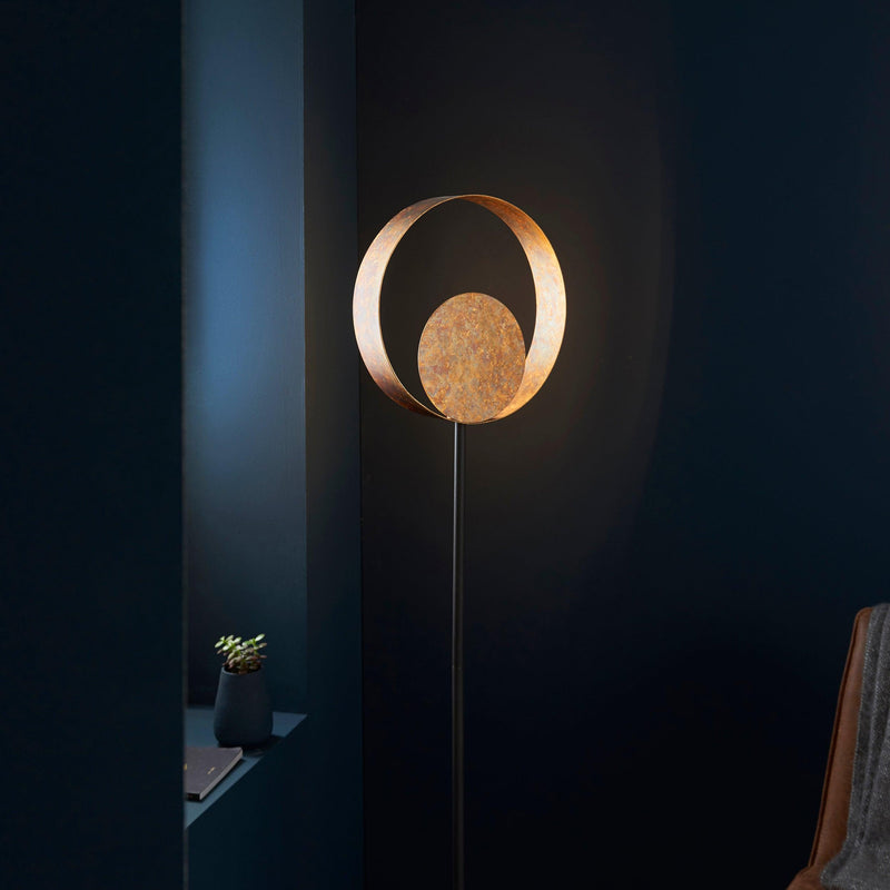 Devon Gold Patina Modern Floor Lamp