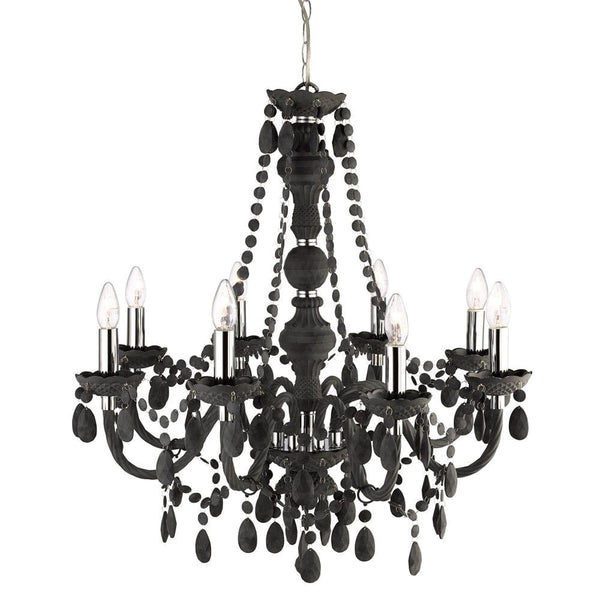 Searchlight Marie Therese 8 Light Grey Acrylic Chandelier