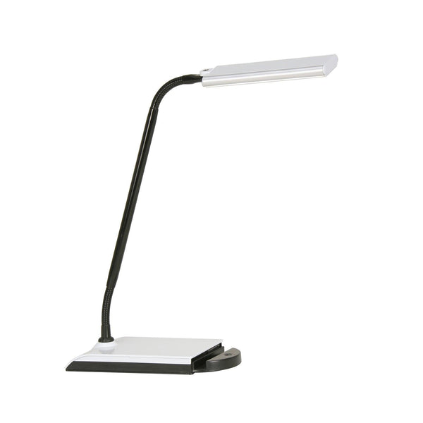 Aini White LED Desk Lamp USB Charger & Phone Slot