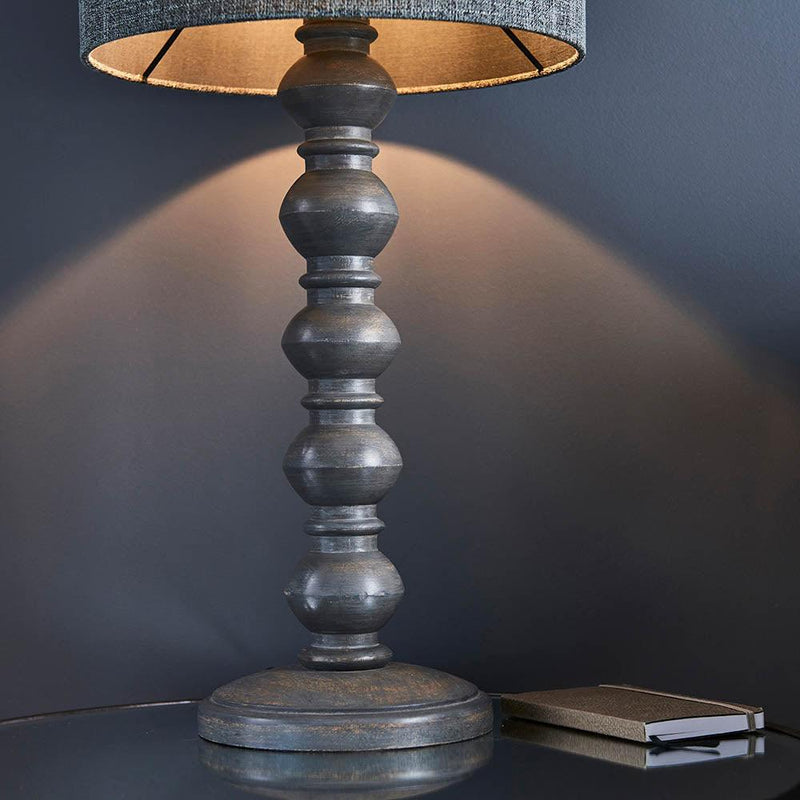 Endon Joss 1 Light Solid Wood Table Lamp 4