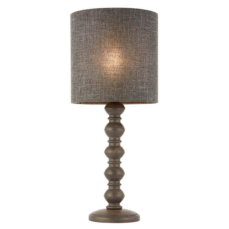 Endon Joss 1 Light Solid Wood Table Lamp 6