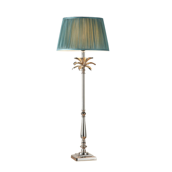 Leaf Large Polished Nickel Table Lamp - Fir 14 inch Shade 1