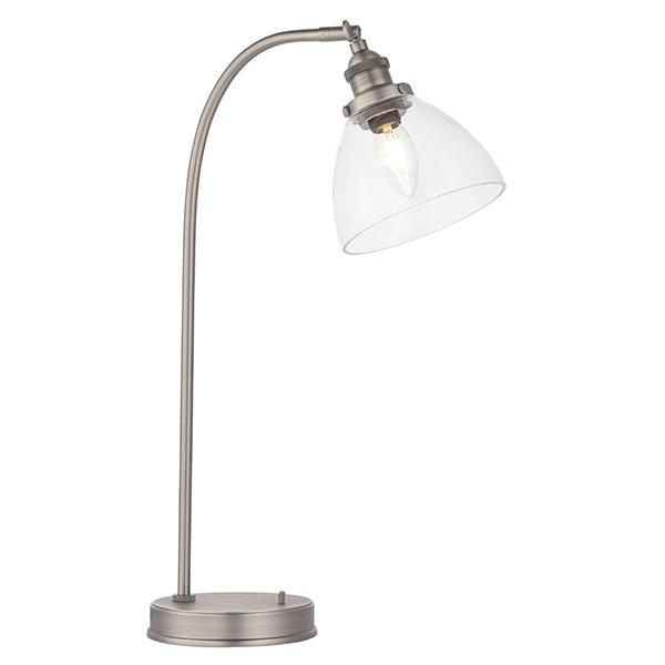 Hansen Brushed Stee l1lt Table Lamp by Endon Lighting