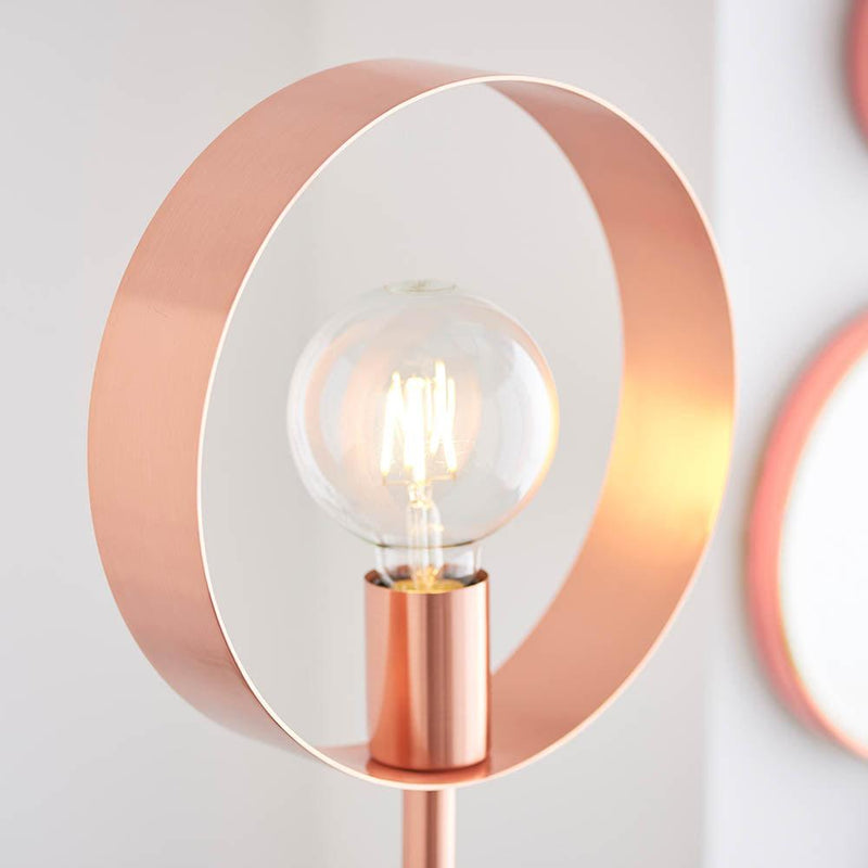 Endon Hoop 1 Light Copper Floor Lamp by Endon Lighting 7