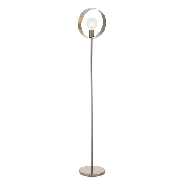 Endon Hoop 1 Light Nickel Finish Floor Lamp by Endon Lighting 1