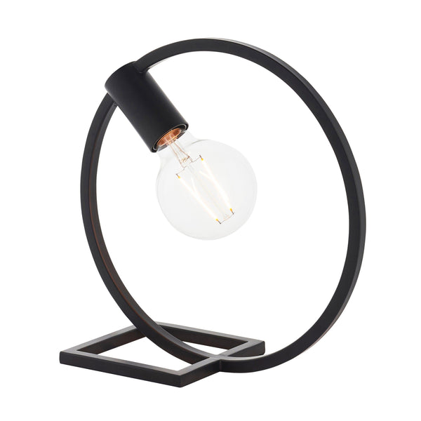 Endon Shape Circle 1 Light Black Table Lamp 1