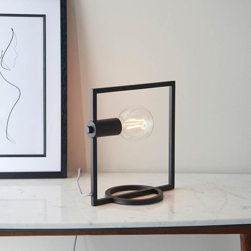 Endon Shape Rectangle 1 Light Black Table Lamp 6