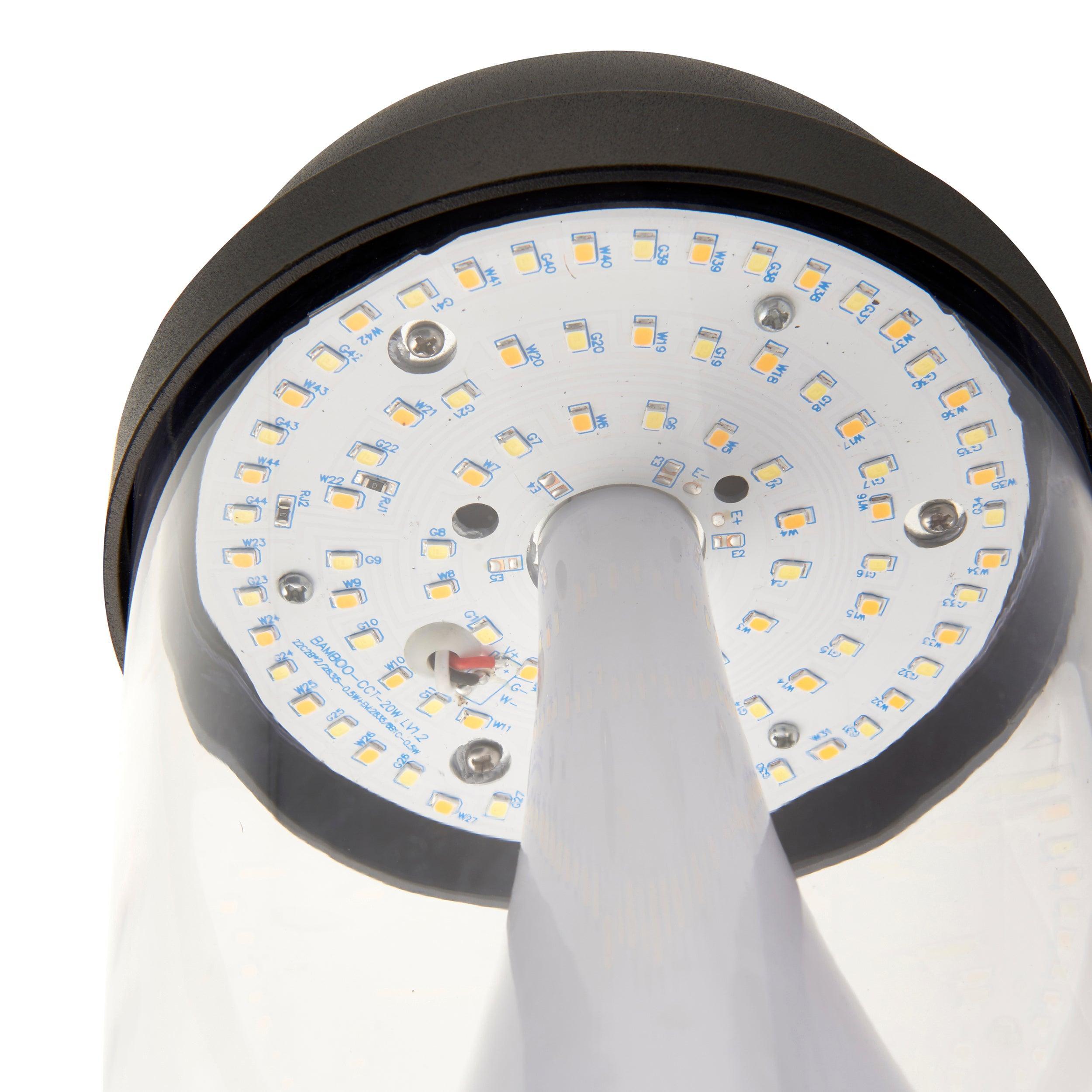 dax colour changing bollard light ip65 20w by saxby lighting, close up image 48