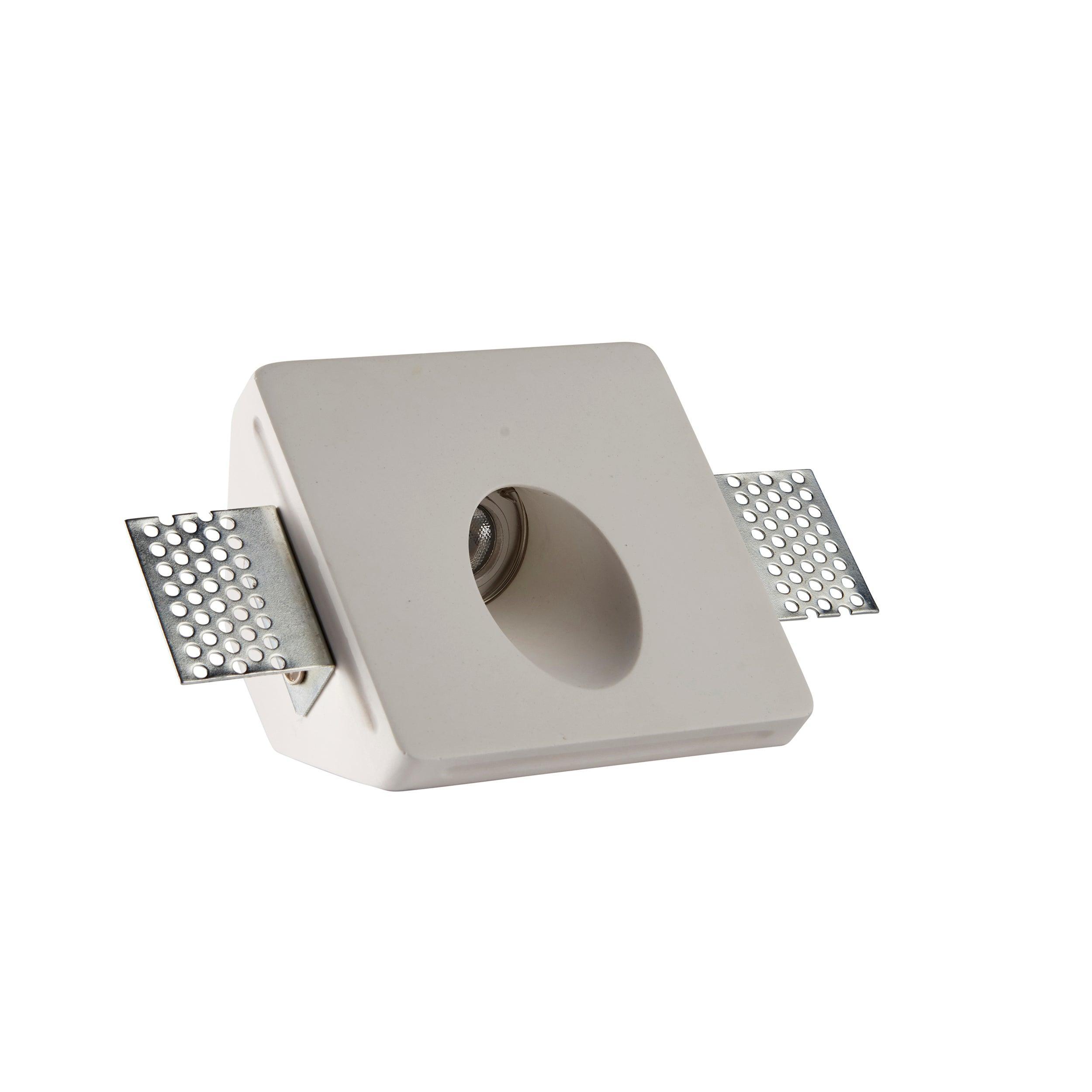 zeke square trimless plaster in wall light 1 6w by saxby lighting, close up image 40