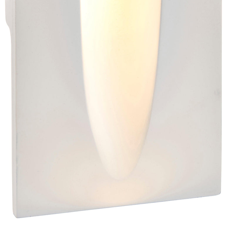 Zeke White Plaster-in Paintable LED Wall Light 1.6W