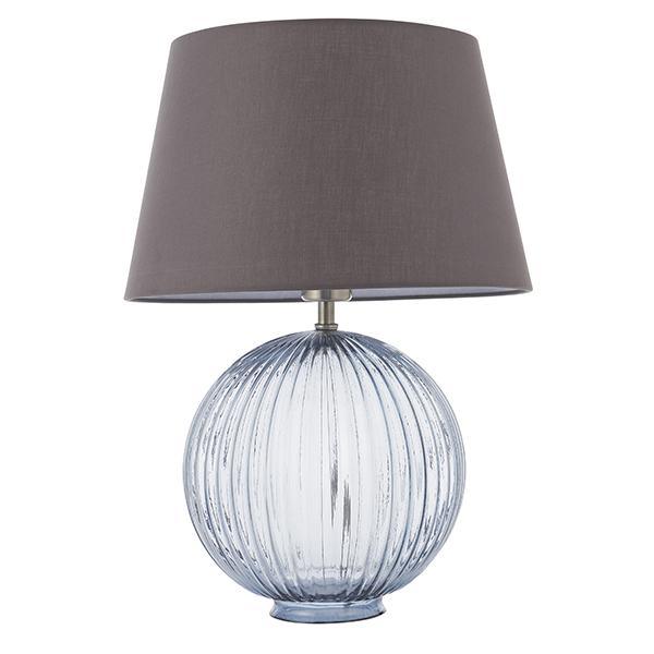 Endon Jemma Grey Table Lamp & Evie Charcoal Shade 1