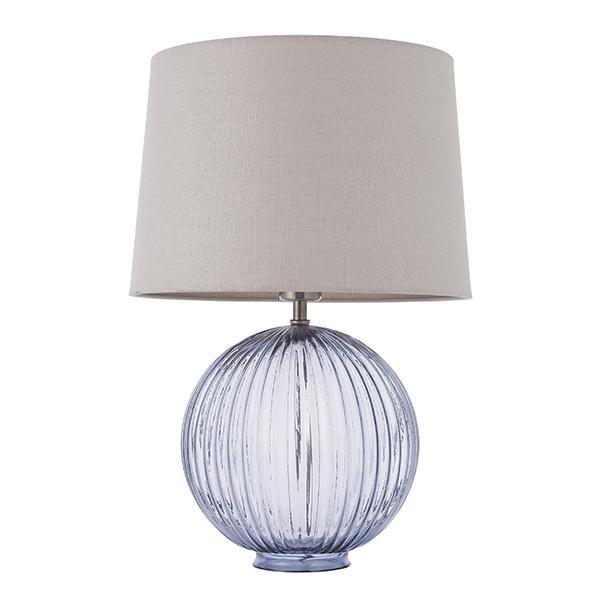 Endon Jemma Grey Table Lamp & Mia Natural Shade 1