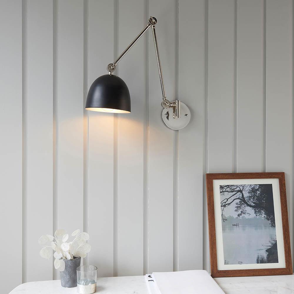 lehal nickel finish wall light 1 by Endon Lighting Living Room  Unlit Shot