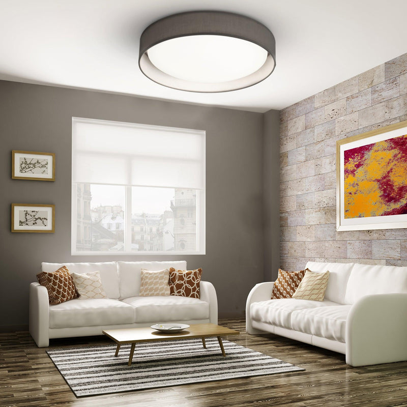 Gianna 1 Light 15w LED Acrylic Grey Shade Flush Ceiling Light