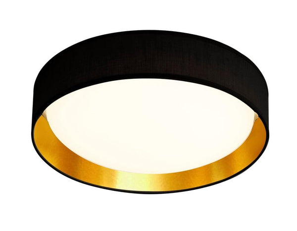 Gianna 1 Light 25w LED Acrylic Black/Gold Shade Ceiling Flush