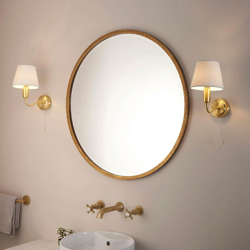 Conway Brass Finish Bathroom Wall Light 93852 close up