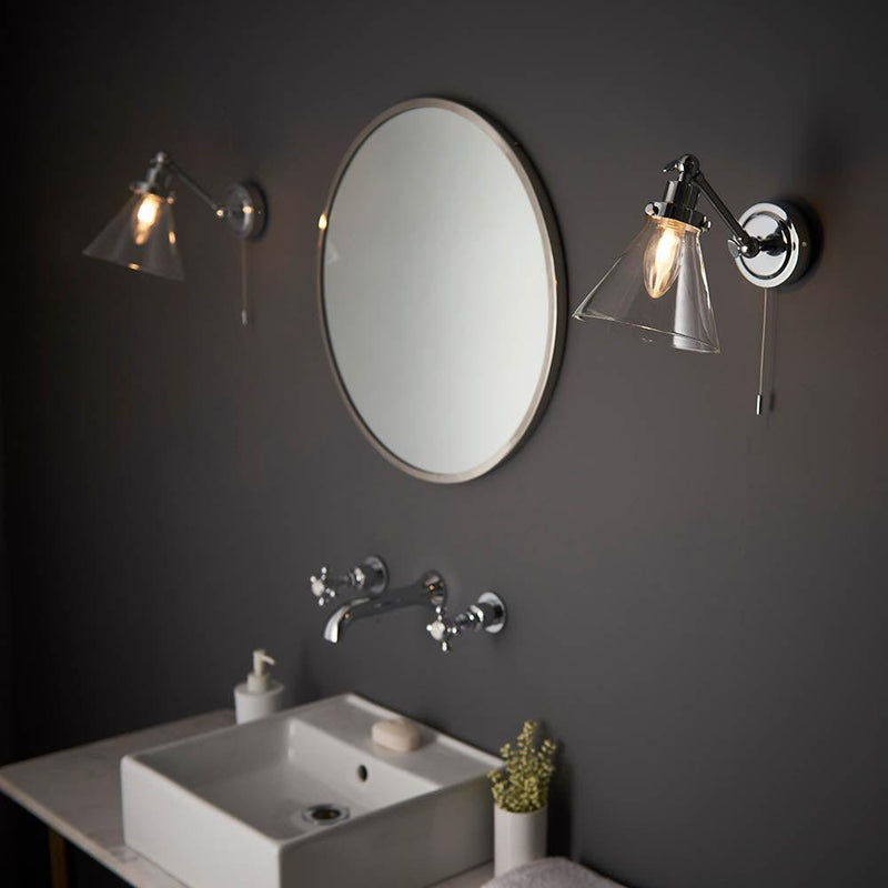 Endon Faraday Chrome Finish Bathroom Wall Light