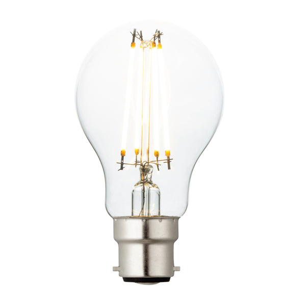 B22 Warm White LED Filament GLS Lamp Bulb 6W