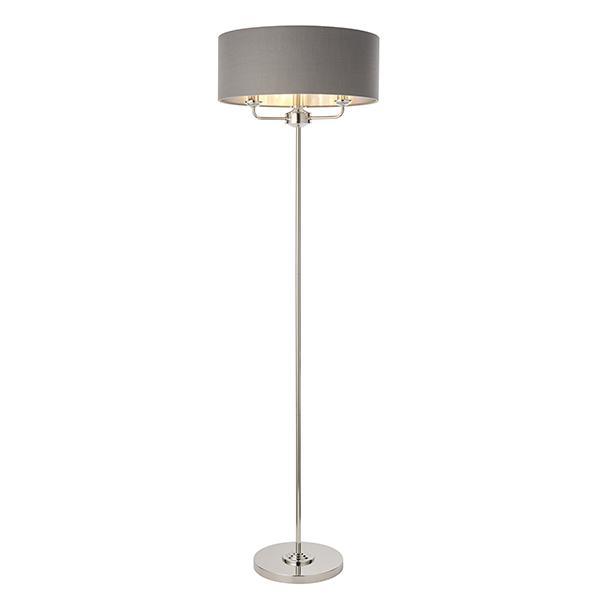 Endon Highclere Bright Nickel 3 Light Floor Lamp by Endon Lighting 1