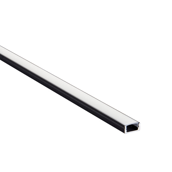 RigelSLIM Surface 2m Aluminium Profile/Extrusion Black for LED Tape Light