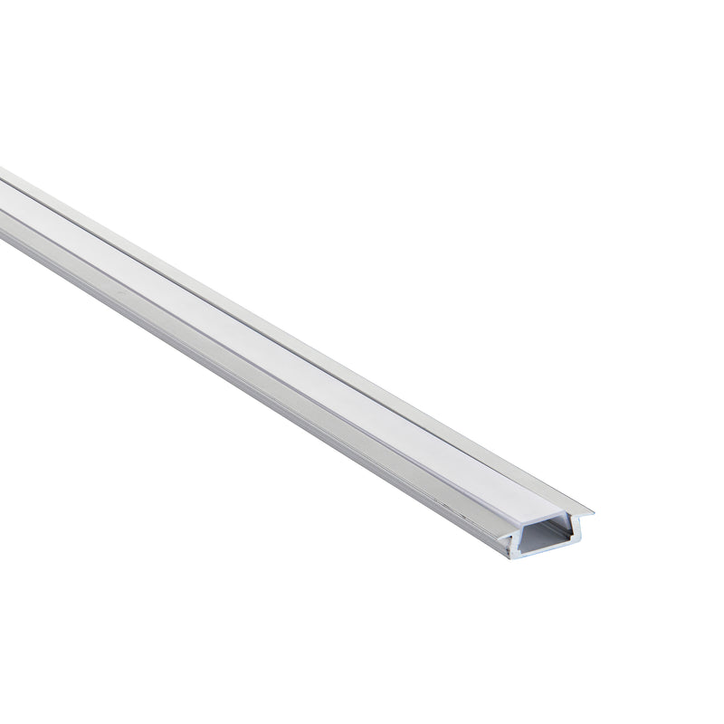 RigelSLIM Recessed 2m Aluminium Profile/Extrusion Silver for LED Tape Light
