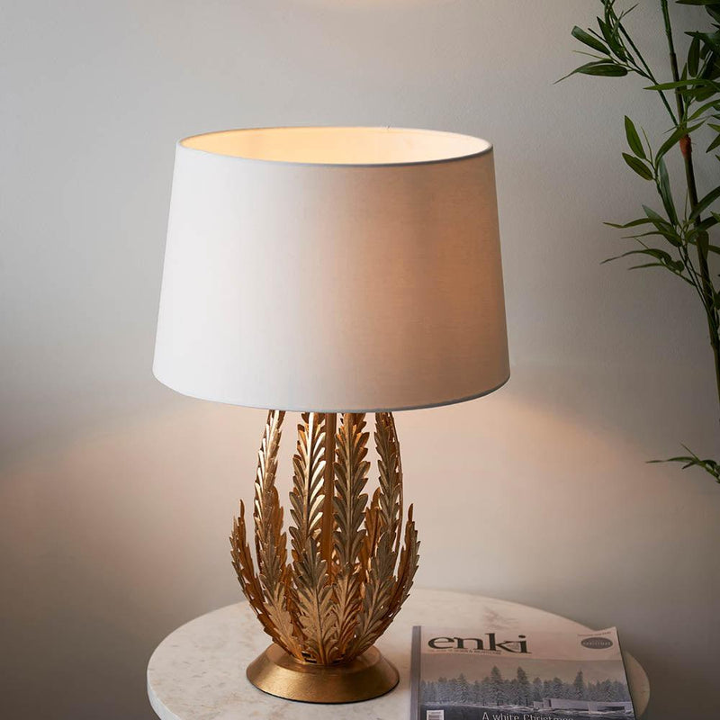 Endon Delphine 1 Light Gold Leaf Table Lamp 5