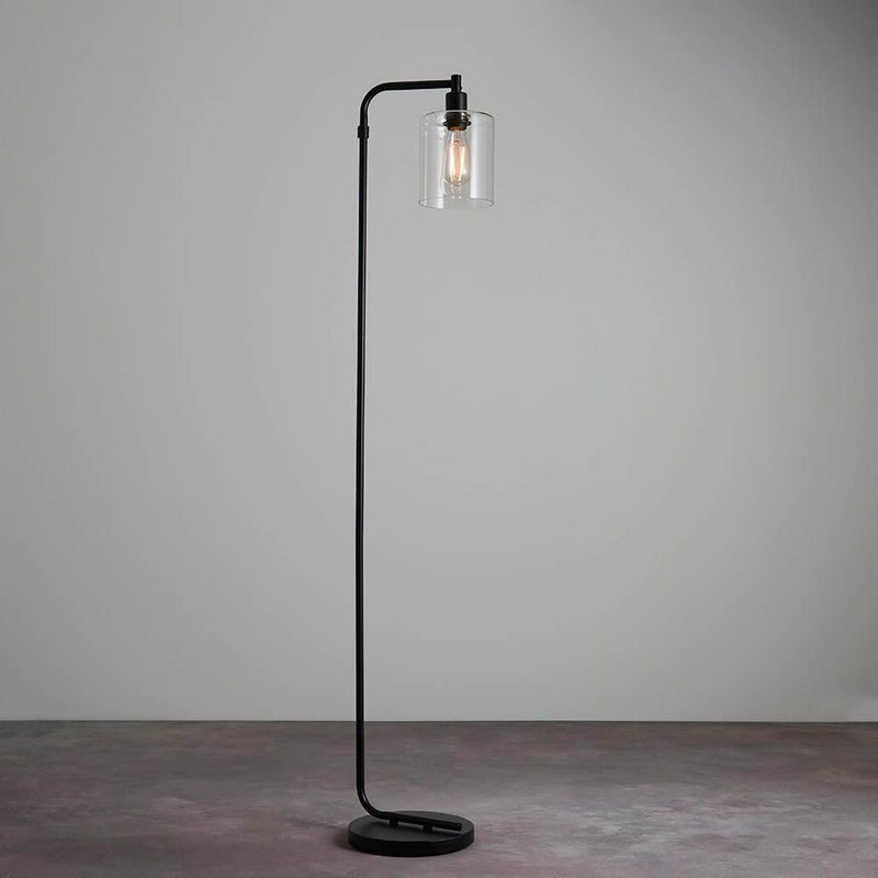 Endon Toledo 1 Light Black Floor Lamp - Glass Shade by Endon Lighting 3