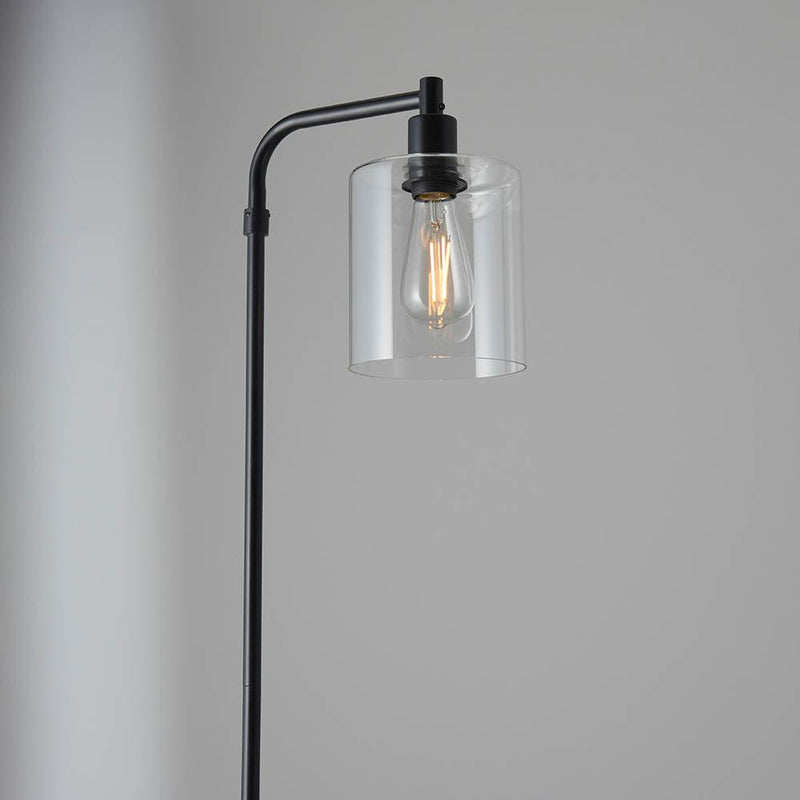 Endon Toledo 1 Light Black Floor Lamp - Glass Shade by Endon Lighting 5