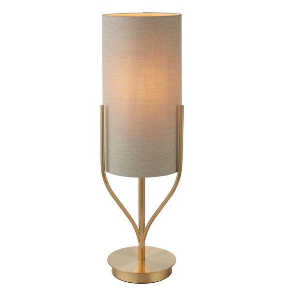 Endon Fraser 1 Light Satin Brass Table Lamp 1