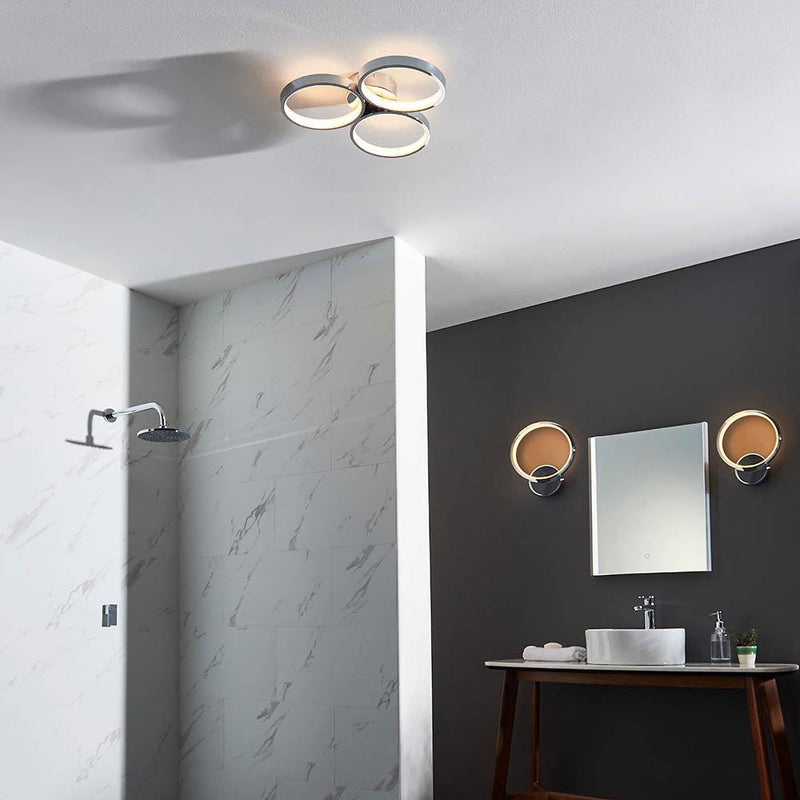 Endon Radius Chrome Finish Bathroom Wall Light