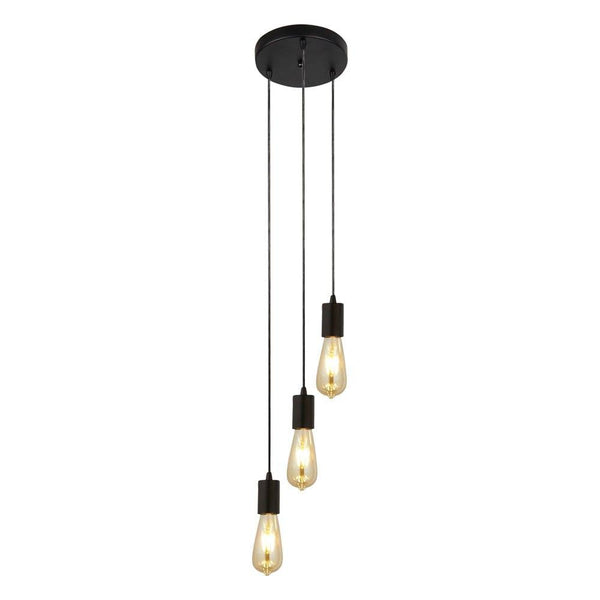Searchlight Squiggle 3 Light Black Cable Ceiling Pendant