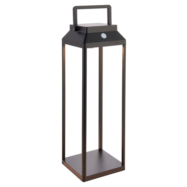 Endon Linterna 1 Light Solar Powered Outdoor Black Table Lamp 1