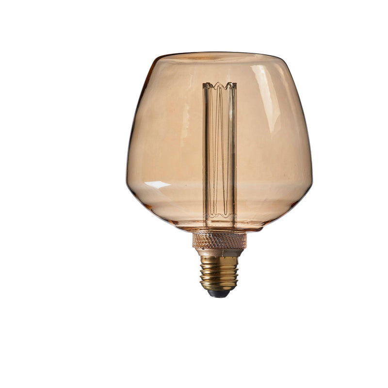 Scandi E27 Amber Glass Decorative 2.5w LED Light Bulb