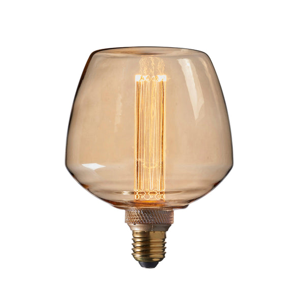Scandi E27 Amber Glass Decorative 2.5w LED Light Bulb