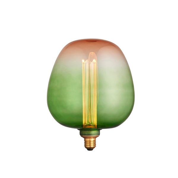 Roves Green/Pink Ombre Glass Filament LED E27 2.4 Light Bulb