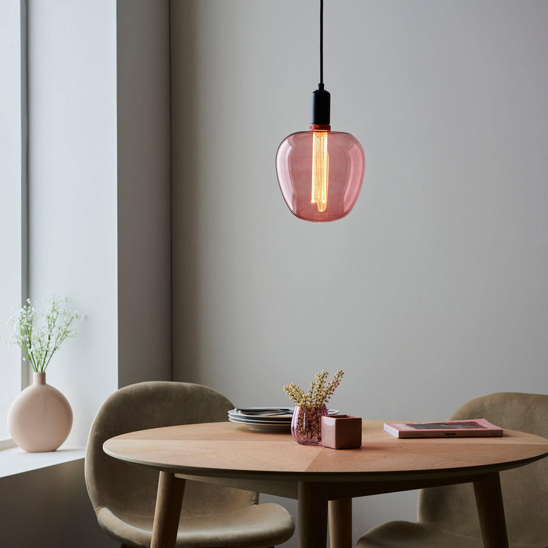 Roves Pink Tinted Glass Filament 2.8w LED E27 Light Bulb