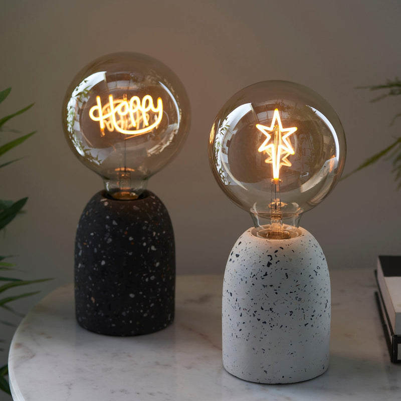 Happy LED Filament Amber Globe Decorative 2w Light Bulb