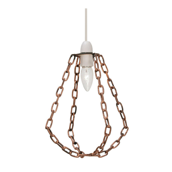 Hara Copper Easy Fit Chain Ceiling Lamp Shade