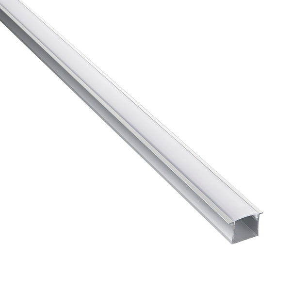 Rigel Recessed Wide 2m Aluminium Profile/Extrusion Silver