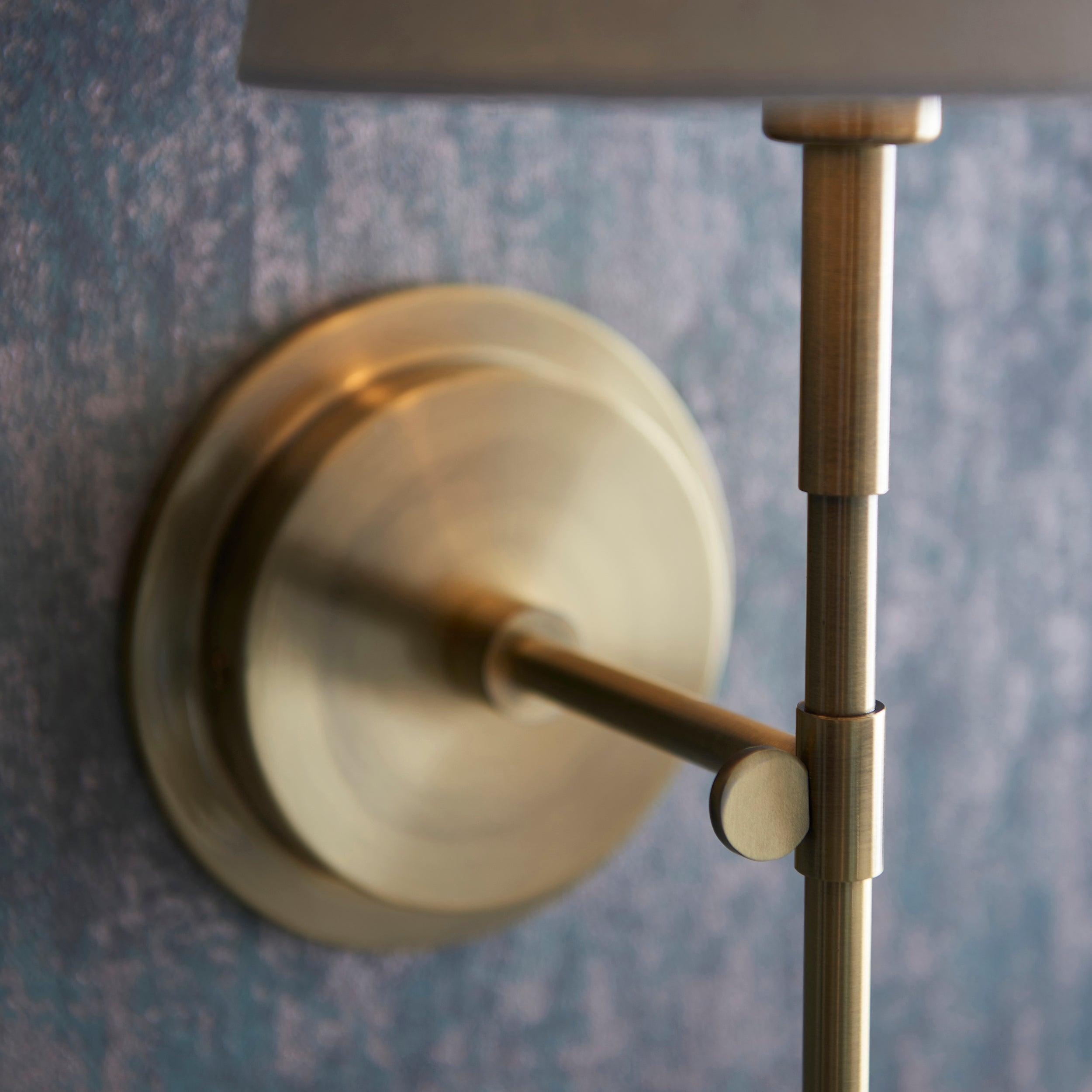 Endon Rennes Brass Wall Light Fitting (Without Shade) Bedroom Image