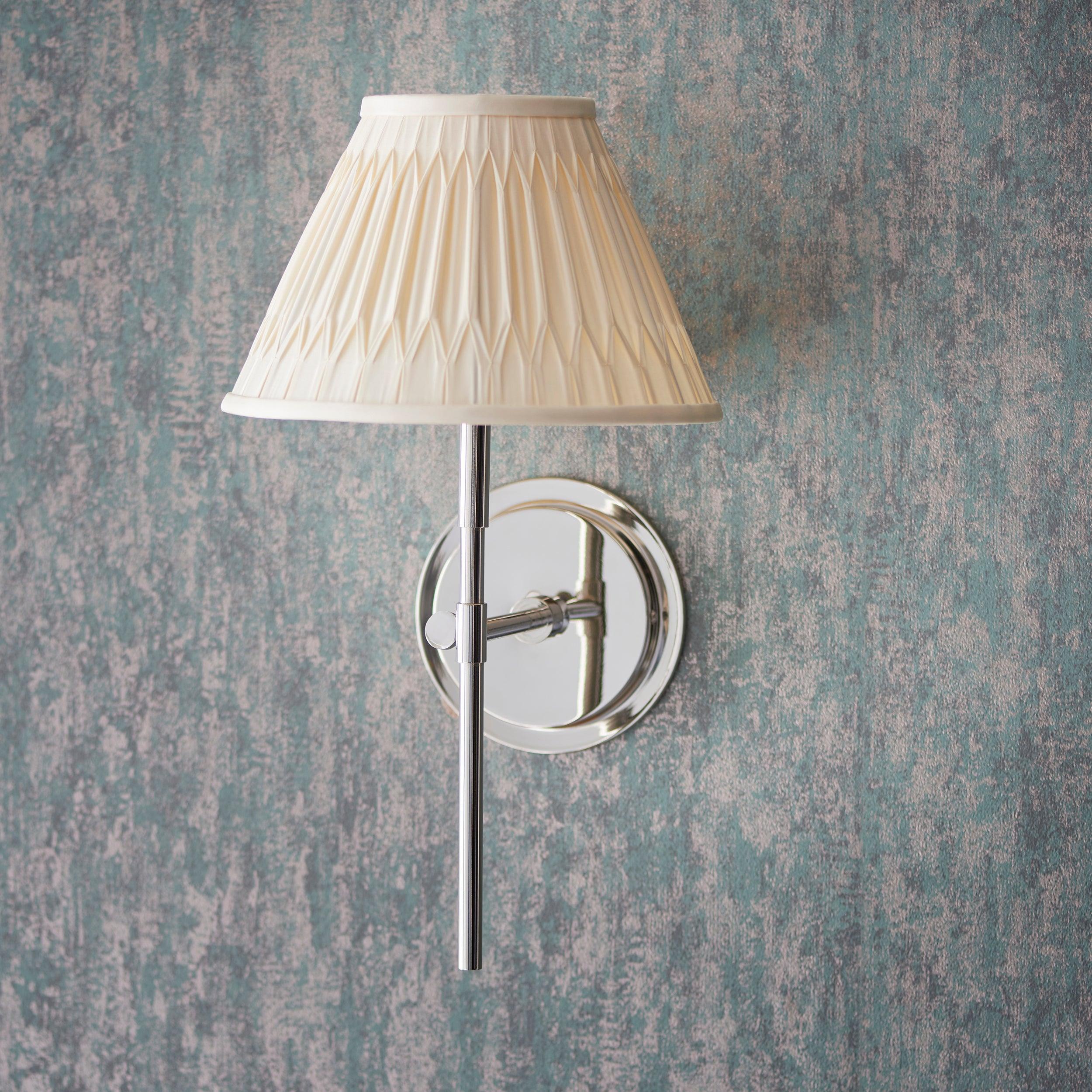 rennes nickel wall light fitting without shade by Endon Lighting Living Room Close Up 77