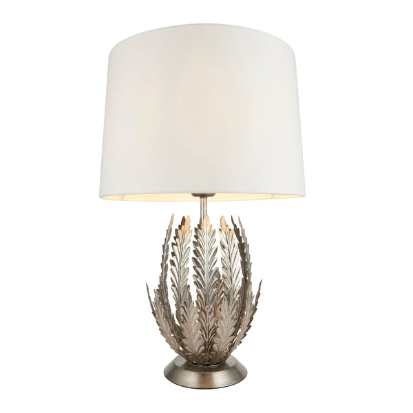 Endon Delphine 1 Light Silver Leaf Table Lamp 1