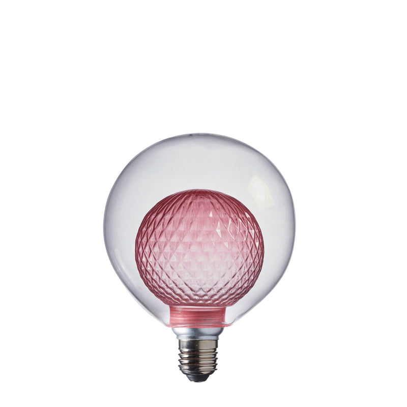 Aylo Pink Decorative Double Globe 3w E27 LED Light Bulb