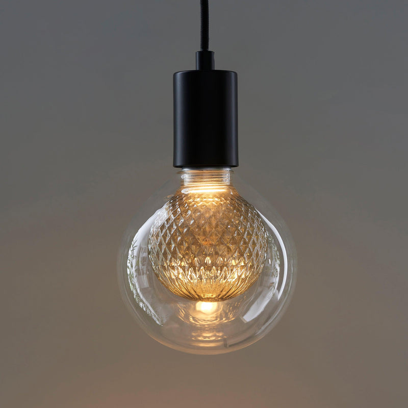 Aylo Grey Decorative Double Globe 3w LED E27 Light Bulb