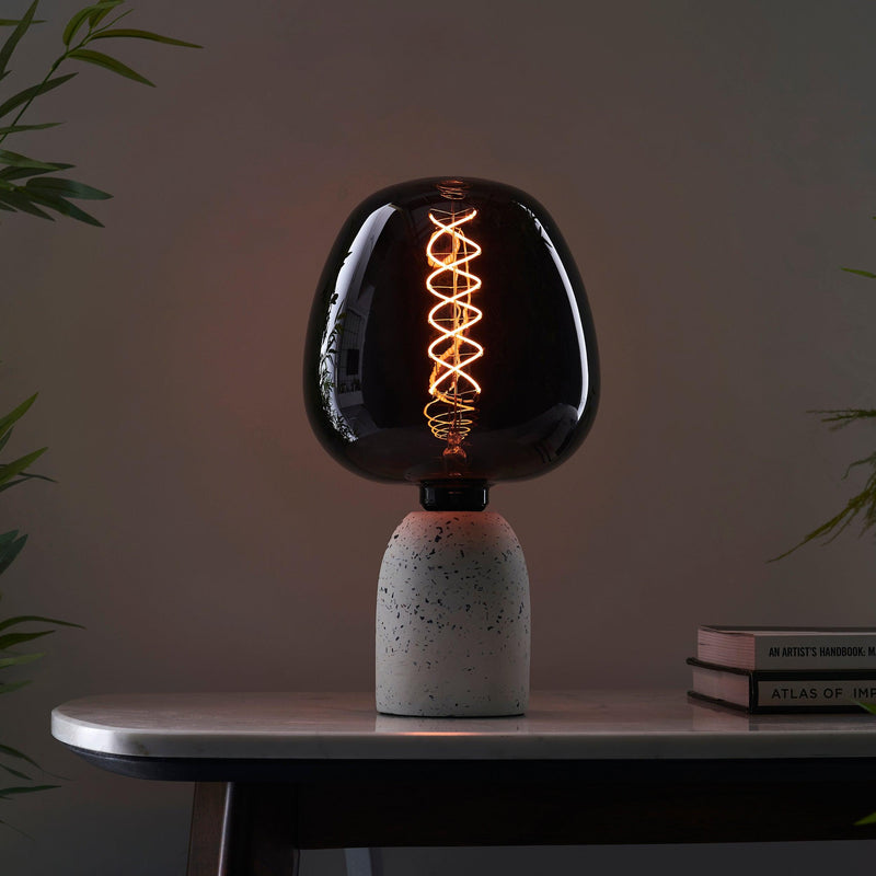 Helix Decorative 4w Smoke Tinted Glass LED E27 Light Bulb