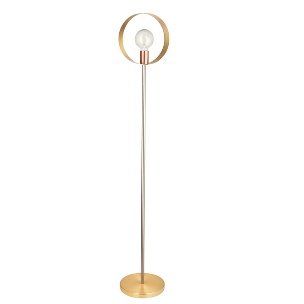 Endon Hoop 1 Light Brass Finish Floor Lamp by Endon Lighting 1